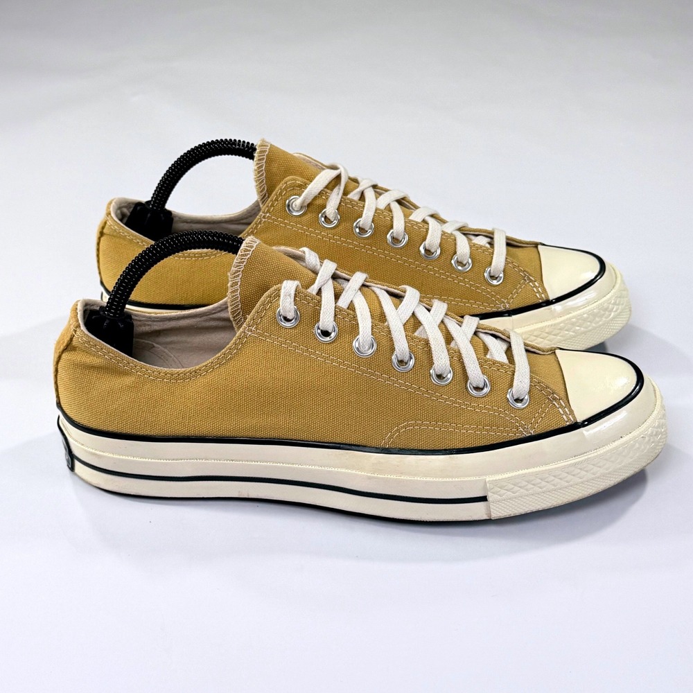 Converse Chuck 70 Low Top Sneaker Mens 8.5 Wos 10.5 Mustard Yellow Canvas Skater - Picture 12 of 12